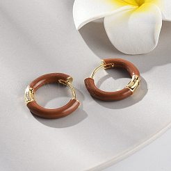 真鍮とスターリングシルバーのピンフープピアス925個  リング  ゴールドカラー  19.5x3.5mm  ピン：0.8mm&nbsp;EJEW-R013-02G-02