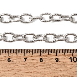 6.5mm 201ステンレススチールツイストアズキチェーンネックレス（ユニセックス）  変色しない  ステンレス鋼色  22.28インチ（56.6cm）&nbsp;NJEW-K302-22P