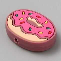 塩ビプラスチックビーズ  食品のテーマ  ドーナツ  30x22x8mm  穴：2.6mm&nbsp;SIL-SZC0005-10D