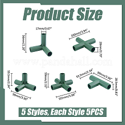 25Pcs 5 Styles PE Plastic Pipe Fittings Connectors&nbsp;KY-ME0001-08