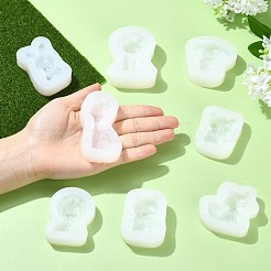 動物テーマシリコン型8個、8スタイル  ミックスカラー  5.8~8.2x4~6x1.2~2cm&nbsp;ST-CJ0043-085