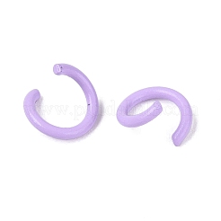 スプレー塗装された鉄のオープン丸カン  ライラック  18ゲージ  8.5x1mm  内径：5.5mm  約5050個/1000g&nbsp;IFIN-T017-04B-15