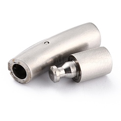 変色しない316サージカルステンレススチール製バヨネット留め具  コラム  ステンレス鋼色  30x6x6.5mm  内径：4mm&nbsp;STAS-G241-09MP
