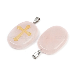 Natural Rose Quartz Pendants&nbsp;G-S392-01D