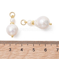 Natural Baroque Keshi Pearl Pendants&nbsp;PALLOY-JF05448