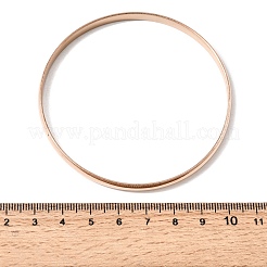 304 Stainless Steel Plain Bangles for Women Men&nbsp;BJEW-Z167-01M-04
