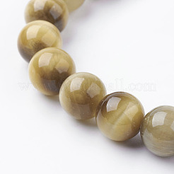 Natural Gold Tiger Eye Beads Strands&nbsp;G-C076-10mm-1AA