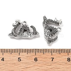 チベット風合金動物ペンダント  アンティークシルバー  ネッシー  12.5x19.5x3.5mm  穴：1.6mm&nbsp;PALLOY-V007-01AS-07