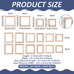 9Pcs 9 Styles Wooden Photo Frame&nbsp;DOLL-FG0001-09