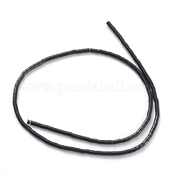ナチュラルブラックオニキスビーズ連売り  染め＆加熱  コラム  2x2mm  穴：0.8mm  約154~160個/連  15.16~15.75インチ（38.5~40cm）&nbsp;G-H255-09