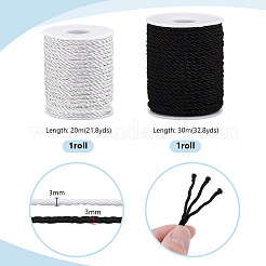 2 Rolls 2 Style 3-Ply Polyester Twisted Cord&nbsp;OCOR-PH0007-53A