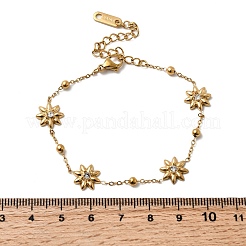 304 Stainless Steel Pave Crystal Rhinestone Link Bracelets for Women&nbsp;BJEW-G763-05G