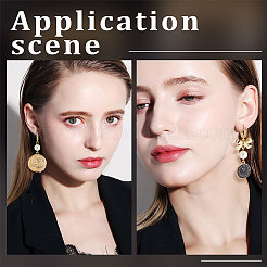 14Pcs Brass Micro Pave Clear Cubic Zirconia Hoop Earring Findings&nbsp;ZIRC-BBC0003-51