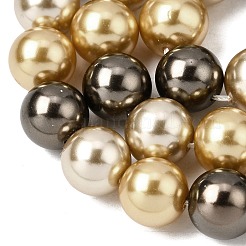 Baking Paint Pearlized Glass Pearl Round Bead Strands&nbsp;PEAR-H019-02D-15