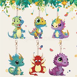 ドラゴン DIY ダイヤモンド ペインティング ペンダント デコレーション キット  アクリル板入り  ペンダント装飾留め金  ビーズチェーン  ラインストーンバッグ  ダイヤモンド付箋  トレープレートと接着剤クレイ  ミックスカラー  70x50mm&nbsp;PW-WG91092-01