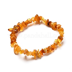 Natural Amber Chip Beads Stretch Bracelets Set for Parent and Kid&nbsp;BJEW-JB06819