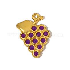 304 Stainless Steel Enamel Fruit Pendants&nbsp;STAS-OY005-15G
