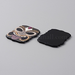 アクリルパーツ  コーヒー  35.5x29x2mm  穴：1.8mm&nbsp;MACR-WH0010-08C