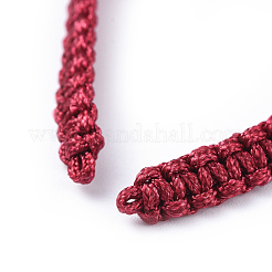 DIYブレスレット作り用編み込みナイロンコード  ミックスカラー  145~155x5x2mm  穴：2~4mm&nbsp;AJEW-M001-M