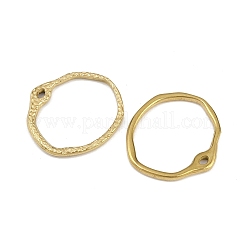 304ステンレスペンダント  リングチャーム  イオンプレーティング（ip）  ゴールドカラー  21x22x2mm  穴：1x2mm&nbsp;STAS-B108-05G
