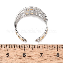 304 Stainless Steel Cuff Open Rings&nbsp;RJEW-P181-02E-A