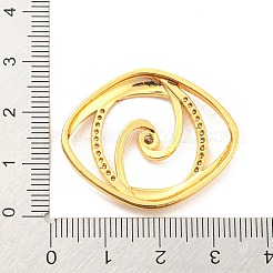 Brass Pave Clear Cubic Zirconia Cabochons&nbsp;KK-P243-06G