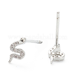 Brass Micro Pave Cubic Zirconia Stud Earrings&nbsp;EJEW-A058-20P-05