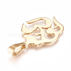 Yoga 304 Stainless Steel Pendants&nbsp;STAS-I135-28G