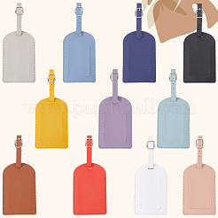 CutHollow 11Pcs 11 Colors PU Leather Luggage Tag&nbsp;OFST-CL0001-02