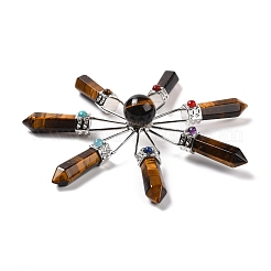 Natural Tiger Eye 7 Chakra Points Energy Generator&nbsp;DJEW-I016-01P-04