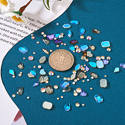 24 Style Transparent K9 Glass Cabochons&nbsp;GLAA-TA0001-24