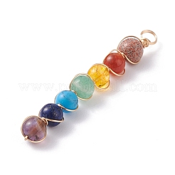 Natural & Synthetic Chakra Gemstone Pendants&nbsp;PALLOY-JF01166