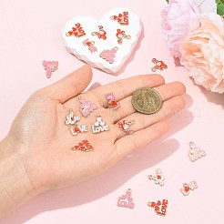 20Pcs Valentine's Day Alloy Enamel Pendants&nbsp;FIND-FS0005-21