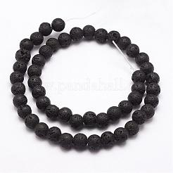 Natural Lava Rock Bead Strands&nbsp;G-A163-03-8mm