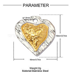 Two Tone 304 Stainless Steel Pendants&nbsp;STAS-OY012-83G