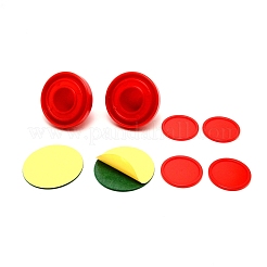 プラスチック製エアホッケープッシャーとパック  フレットパッド付き  ゲームテーブル用  レッド  プッシャー：51x4mm  4個/セット&nbsp;FIND-WH0099-06A