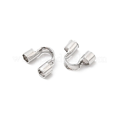真鍮製U字カンU字金具  ニッケルフリー  プラチナ  5x6.5x2mm  穴：1.5mm&nbsp;KK-F916-07B-P