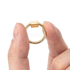 Brass Screw Carabiner Lock Charms&nbsp;X-KK-T047-06G