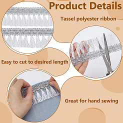 Tassel Polyester & PET Garment Accessory&nbsp;DIY-WH0678-122A
