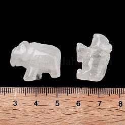 天然水晶彫刻人形  ホームオフィスのデスクトップ装飾用  カバ  11.5~14x22~24x17~19mm&nbsp;DJEW-L023-F01