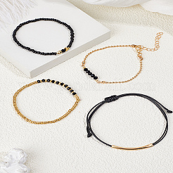 4Pcs 4 Styles CCB Beads Bracelets Set for Women&nbsp;BJEW-LP0006-01