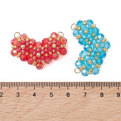 6Pcs 6 Colors Glass Pendants&nbsp;PALLOY-MZ01298