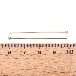 304ステンレススチールヘッドピン  イオンプレーティング（ip）  18KGP本金メッキ  45mm  ヘッド：2mm  100個/セット&nbsp;STAS-T065-45mm-20G