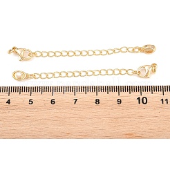 Brass Curb Chain Extender&nbsp;KK-P354-13G