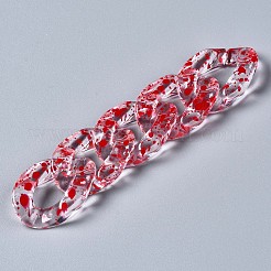 Transparent Spray Paint Acrylic Linking Rings&nbsp;X-TACR-Q276-001D