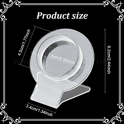 アクリルブレスレットディスプレイスタンド  サークルブレスレットディスプレイホルダー  透明  7x7.45x6.15cm&nbsp;BDIS-WH0016-01