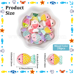 20Pcs Painted Glass Beads&nbsp;LAMP-PA0001-41