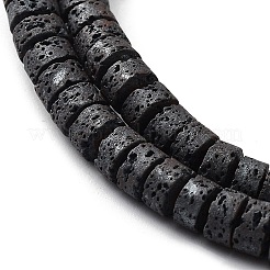 天然溶岩岩ビーズ連売り  艶消し  ディスク  ヒシビーズ  4~4.5x2mm  穴：1mm  約162個/連  15.94''（40.5センチメートル）&nbsp;G-H303-C12