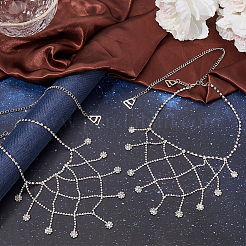2Pcs Iron Rhinestone Sexy Shoulder Bra Body Chain&nbsp;FIND-GF0006-74A
