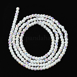 Electroplated Glass Beads Strands&nbsp;EGLA-P055-01A-AB03